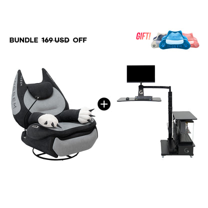 Fat Cat Recliner + Floating Desk Bundle