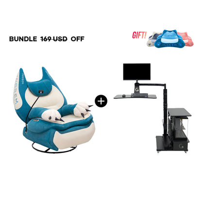 Fat Cat Recliner + Floating Desk Bundle