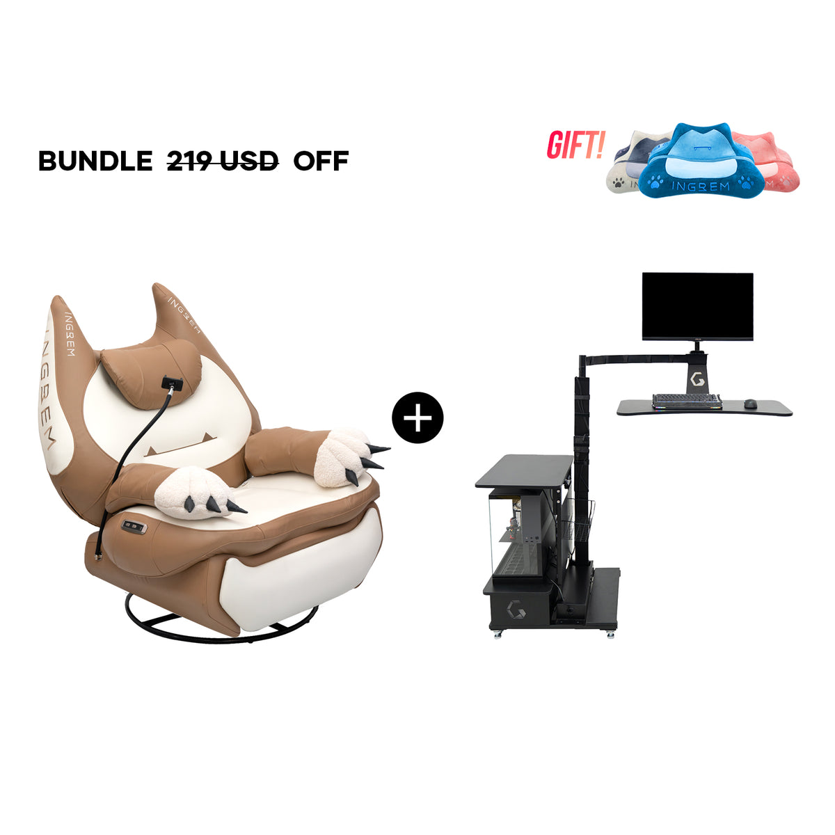 Fat Cat Sofa + Floating table（For US Customers Only）
