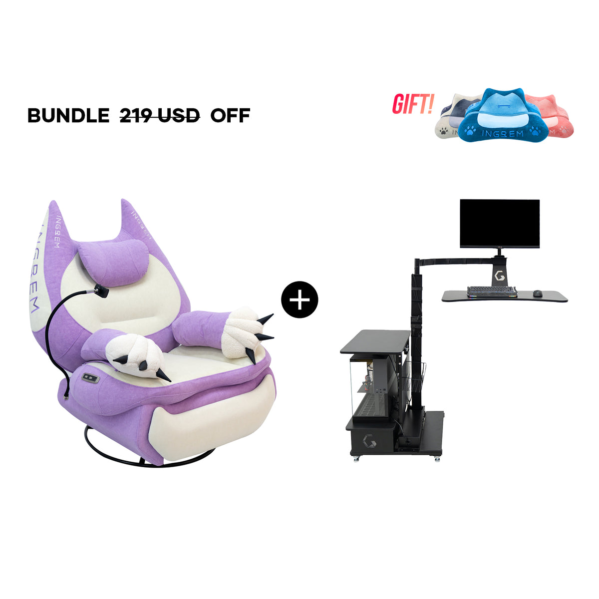 Fat Cat Sofa + Floating table（For US Customers Only）