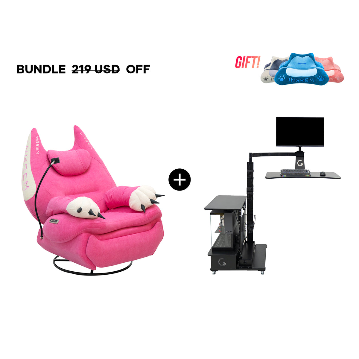Fat Cat Sofa + Floating table（For US Customers Only）