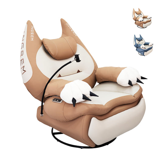INGREM Super Leather Fat Cat Power Recliner
