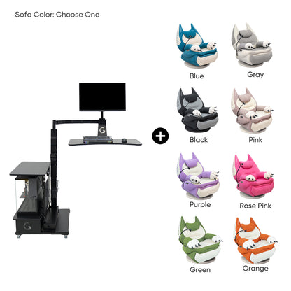 Fat Cat Recliner + Floating Desk Bundle