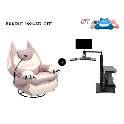 Fat Cat Recliner + Floating Desk Bundle