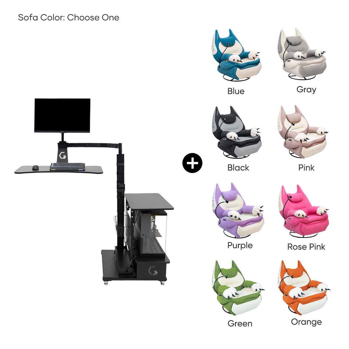 Fat Cat Recliner + Floating Desk Bundle