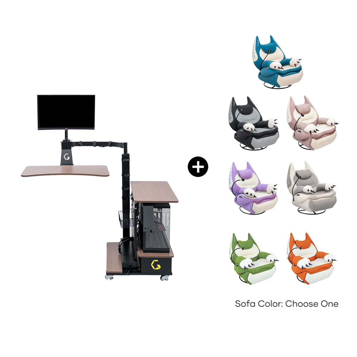 Fat Cat Recliner + Floating Desk Bundle
