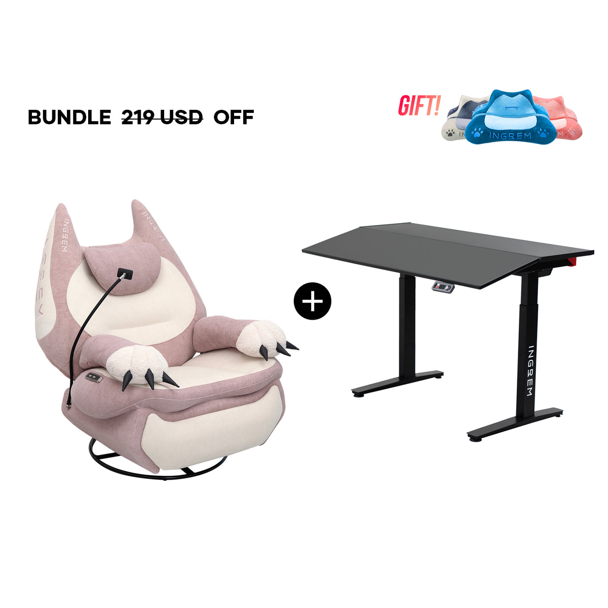 Fat Cat Recliner + Tilt Desk Bundle