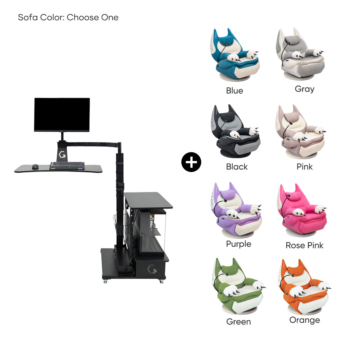 Fat Cat Recliner + Floating Desk Bundle