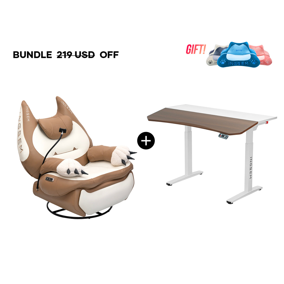 Fat Cat Recliner + Tilt Desk Bundle