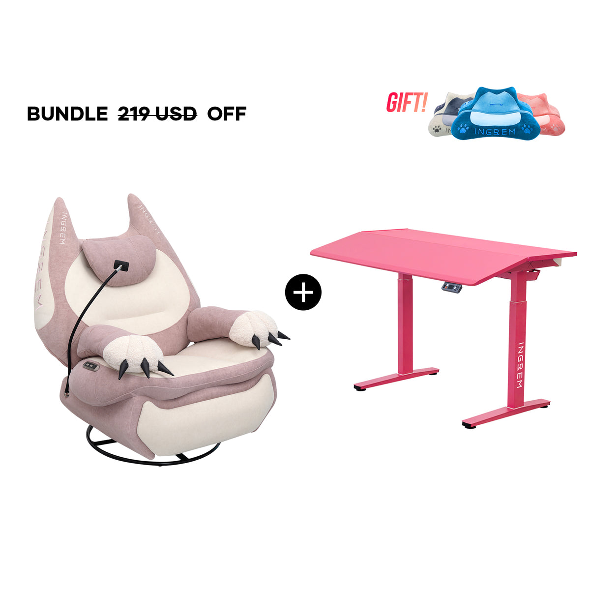 Fat Cat Recliner + Tilt Desk Bundle