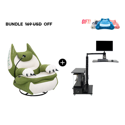Fat Cat Recliner + Floating Desk Bundle