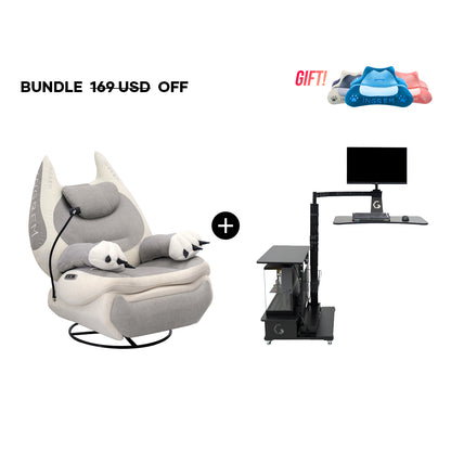 Fat Cat Recliner + Floating Desk Bundle