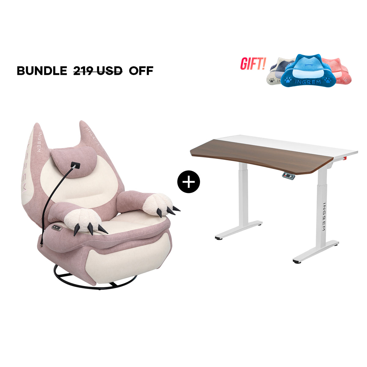 Fat Cat Recliner + Tilt Desk Bundle