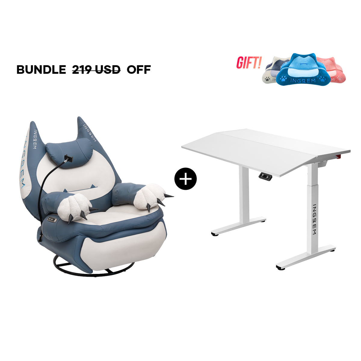 Fat Cat Recliner + Tilt Desk Bundle