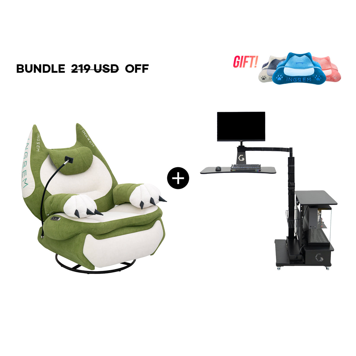 Fat Cat Sofa + Floating table（For US Customers Only）