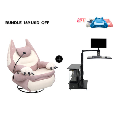 Fat Cat Recliner + Floating Desk Bundle