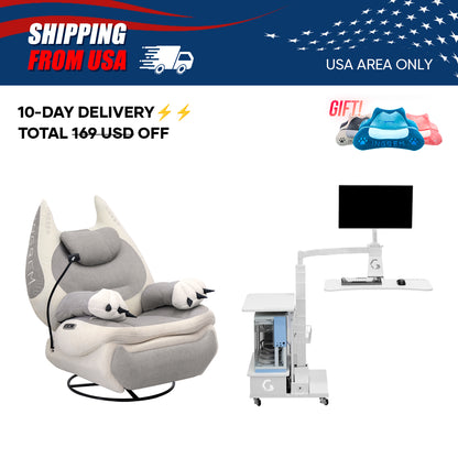 【For US Customers Only 10-Day Delivery⚡️⚡️】Power smart Sofa Recliner+Floating table