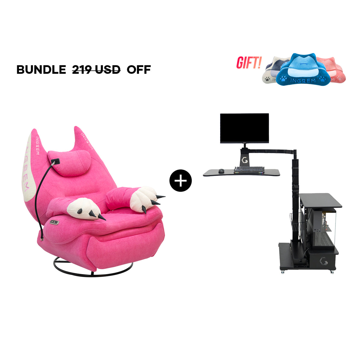 Fat Cat Sofa + Floating table（For US Customers Only）