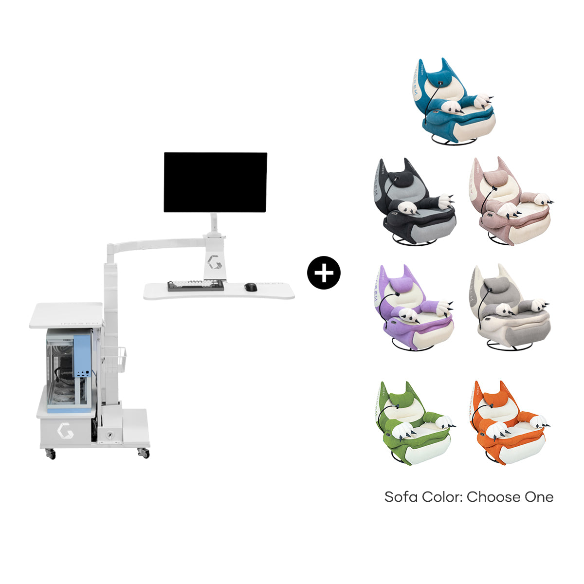 Fat Cat Recliner + Floating Desk Bundle