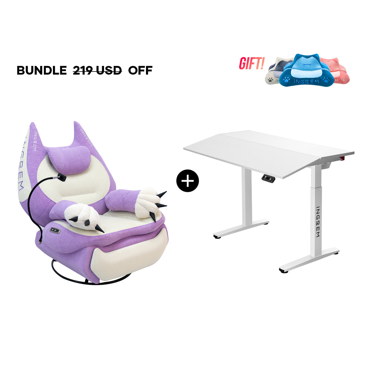 Fat Cat Recliner + Tilt Desk Bundle