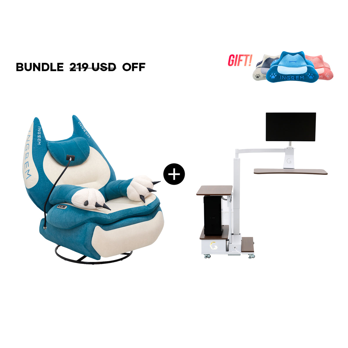 Fat Cat Sofa + Floating table（For US Customers Only）