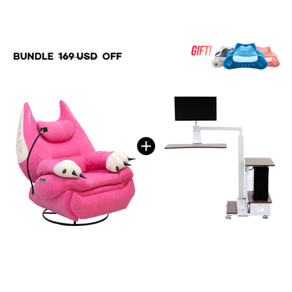 Fat Cat Recliner + Floating Desk Bundle