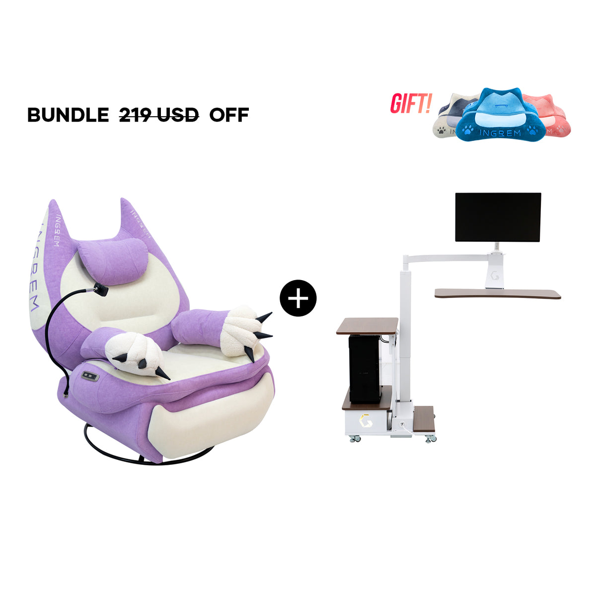 Fat Cat Sofa + Floating table（For US Customers Only）