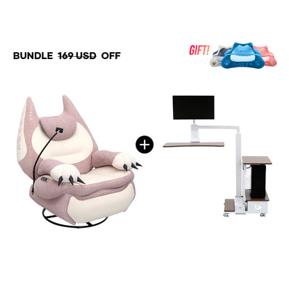 Fat Cat Recliner + Floating Desk Bundle