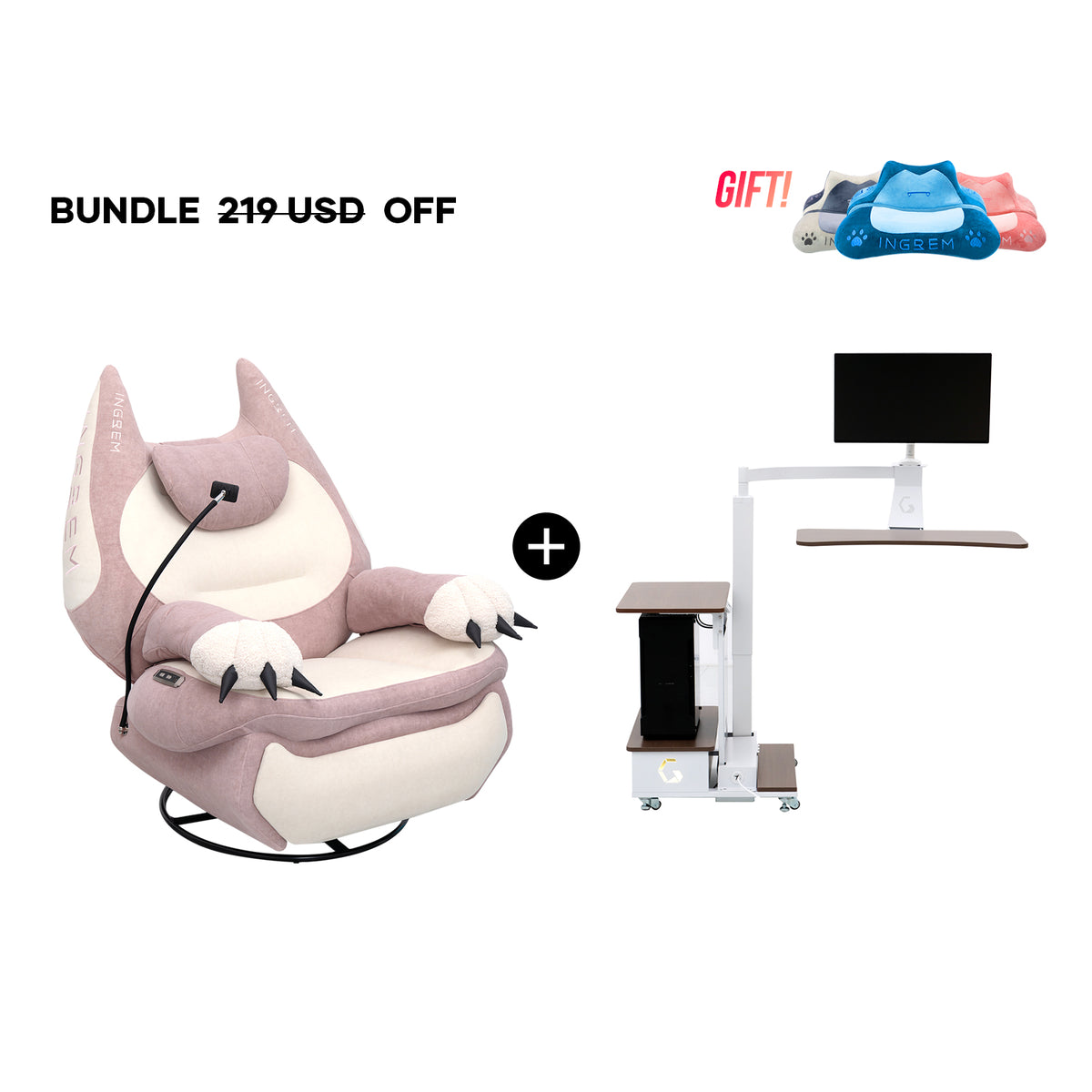 Fat Cat Sofa + Floating table（For US Customers Only）