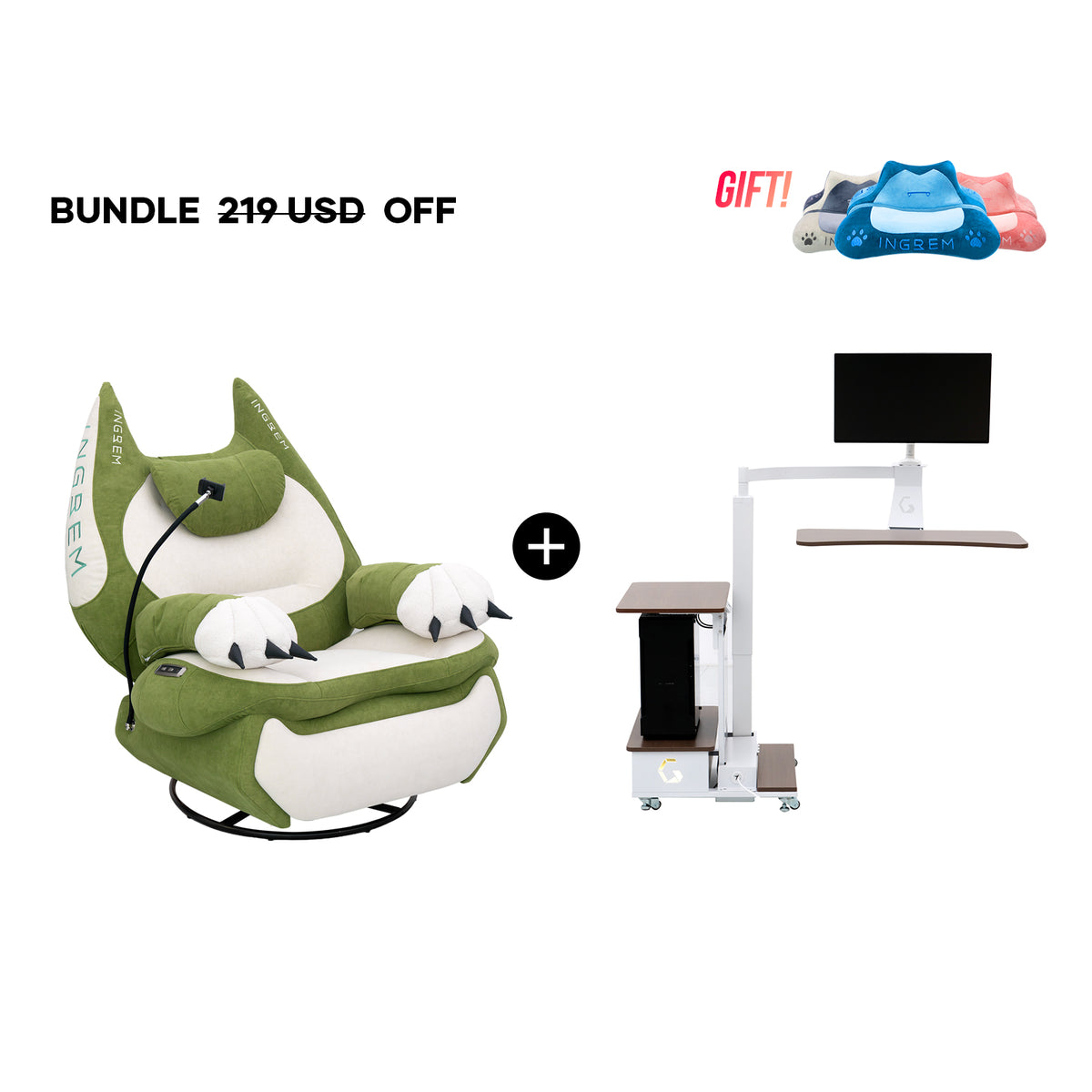 Fat Cat Sofa + Floating table（For US Customers Only）