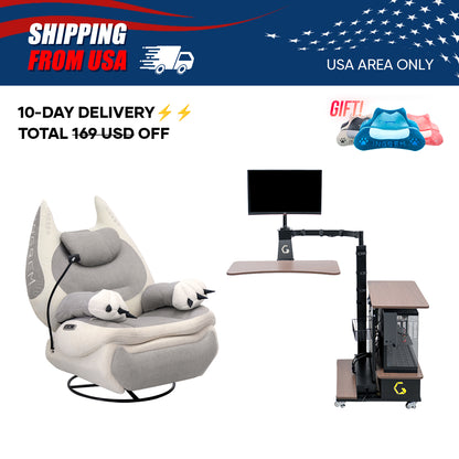 【For US Customers Only 10-Day Delivery⚡️⚡️】Power smart Sofa Recliner+Floating table