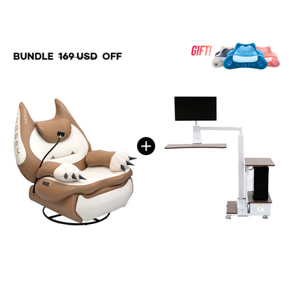 Fat Cat Recliner + Floating Desk Bundle