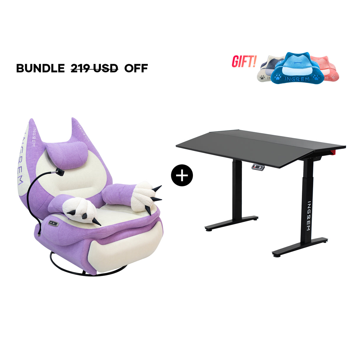 Fat Cat Recliner + Tilt Desk Bundle