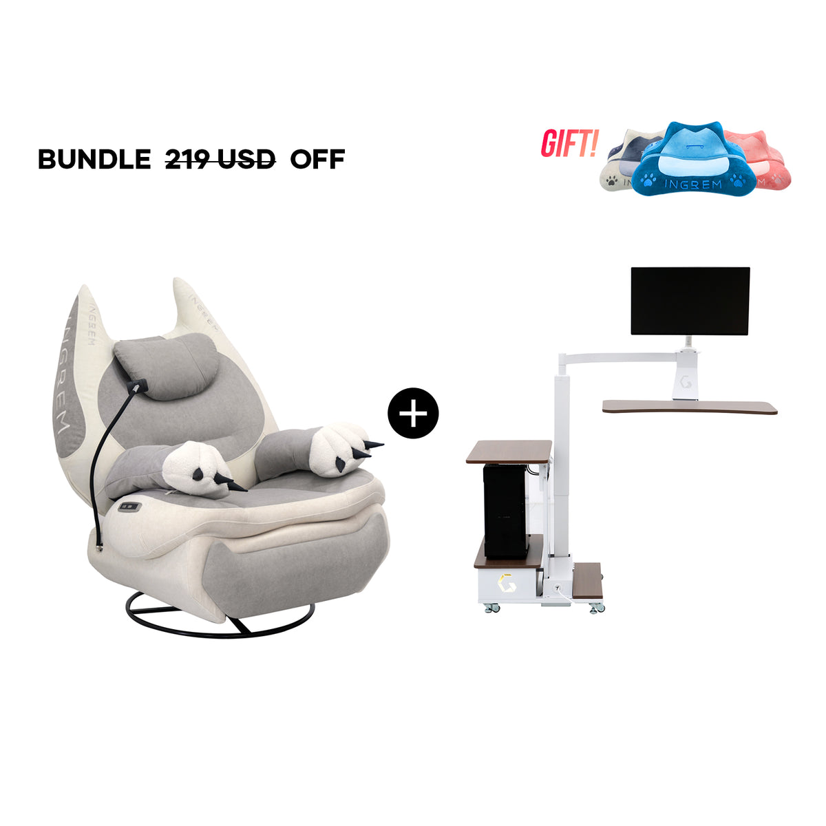 Fat Cat Sofa + Floating table（For US Customers Only）