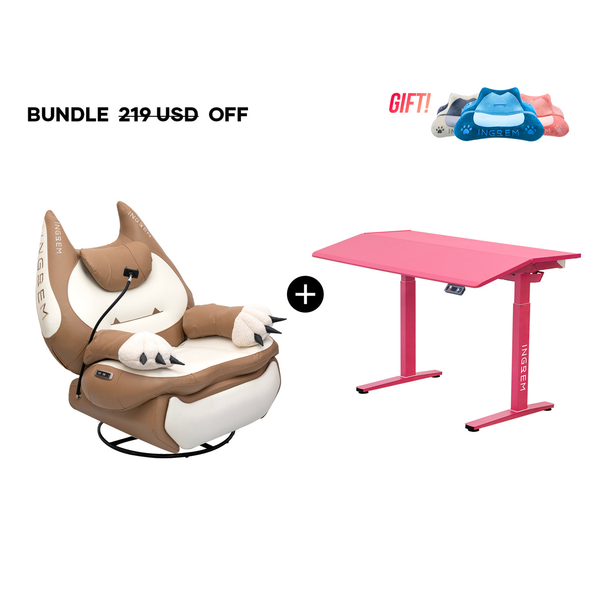 Fat Cat Recliner + Tilt Desk Bundle