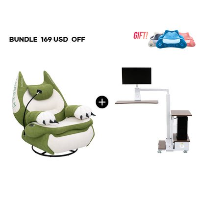 Fat Cat Recliner + Floating Desk Bundle