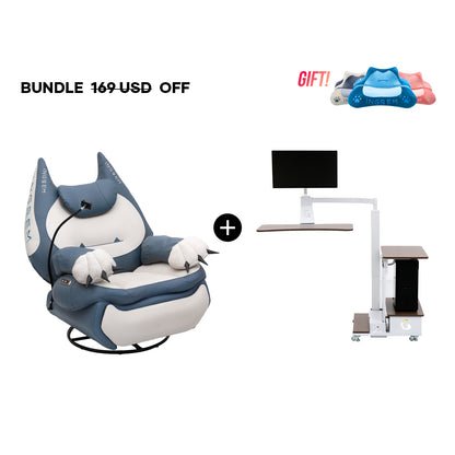 Fat Cat Recliner + Floating Desk Bundle