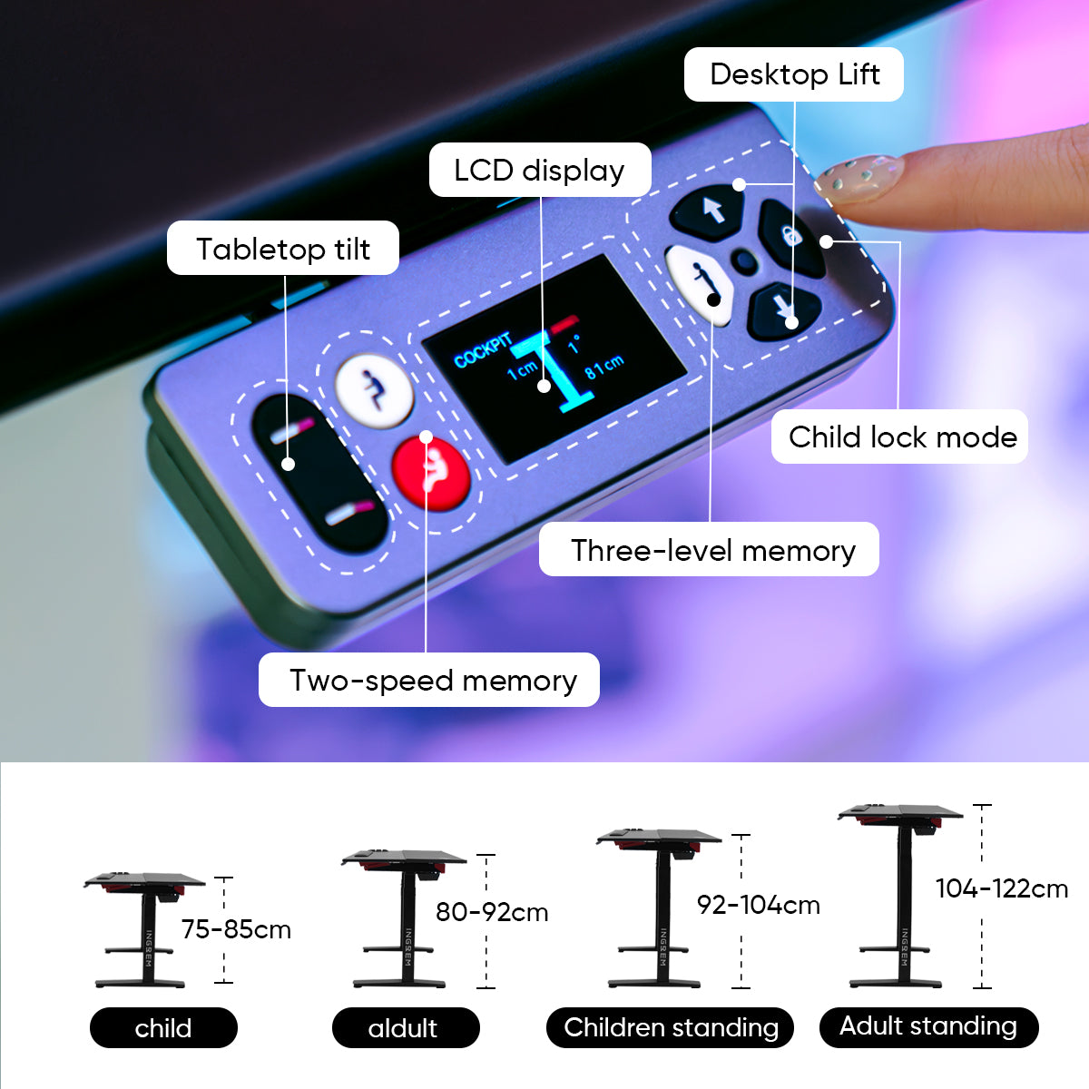 【Shipping from US warehouse】Tilt-adjustable desk