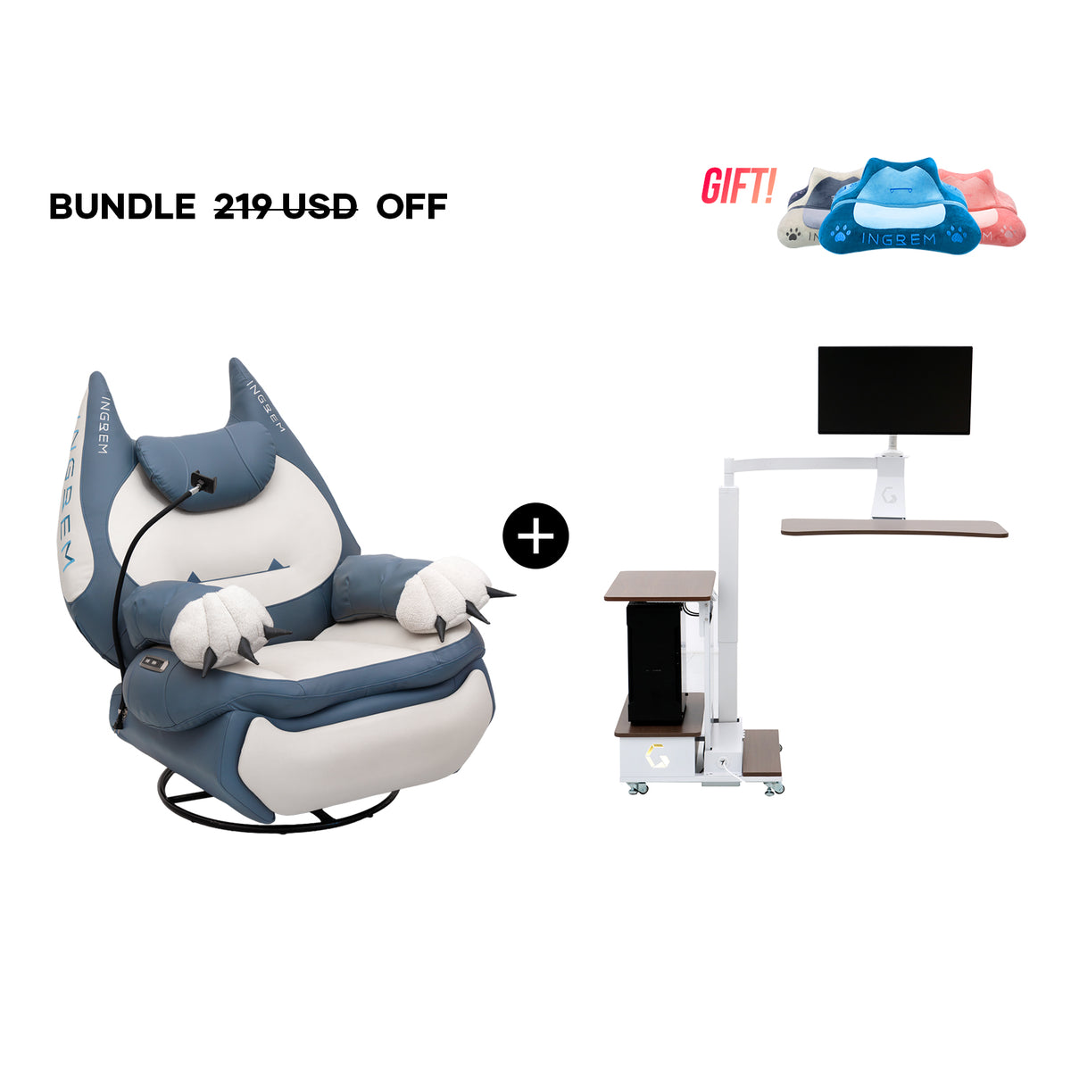 Fat Cat Sofa + Floating table（For US Customers Only）