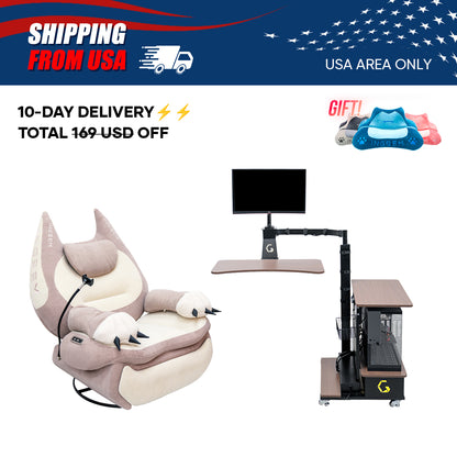 【For US Customers Only 10-Day Delivery⚡️⚡️】Power smart Sofa Recliner+Floating table