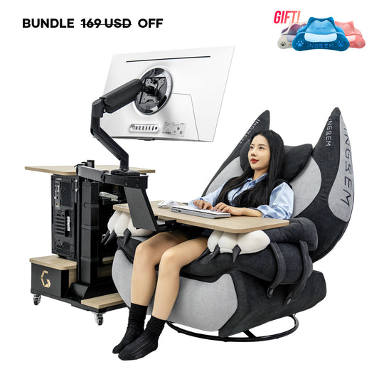 Fat Cat Recliner + Floating Desk Bundle