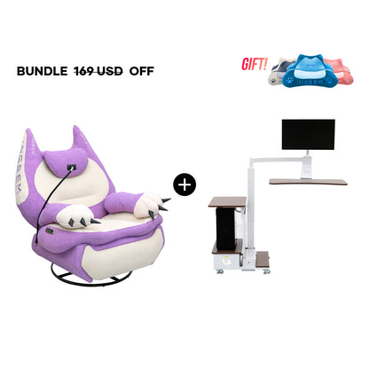 Fat Cat Recliner + Floating Desk Bundle