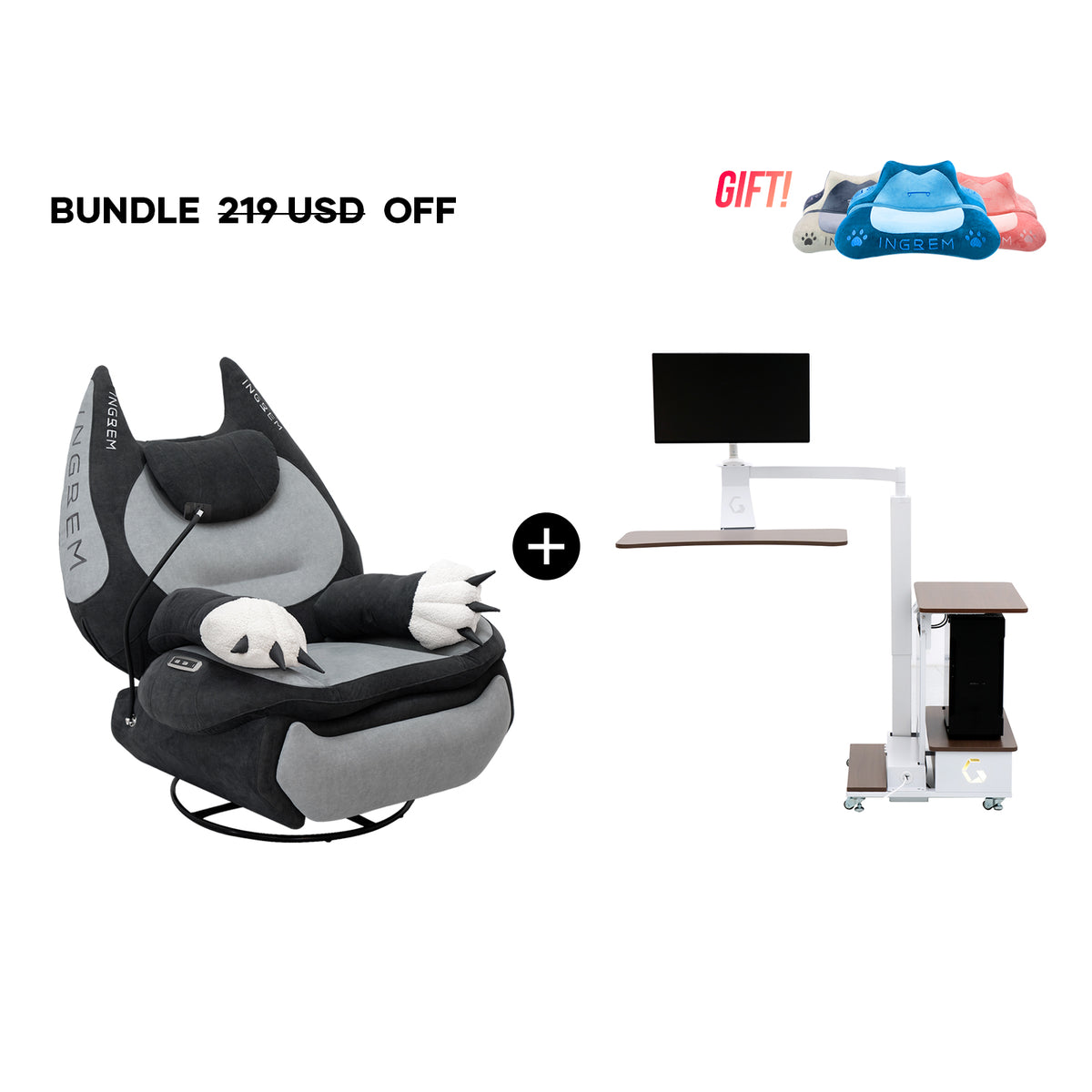 Fat Cat Sofa + Floating table（For US Customers Only）
