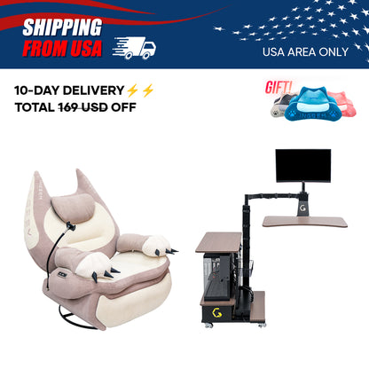 【For US Customers Only 10-Day Delivery⚡️⚡️】Power smart Sofa Recliner+Floating table