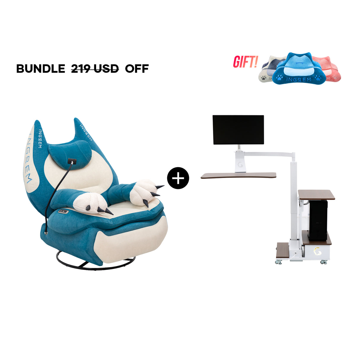 Fat Cat Sofa + Floating table（For US Customers Only）