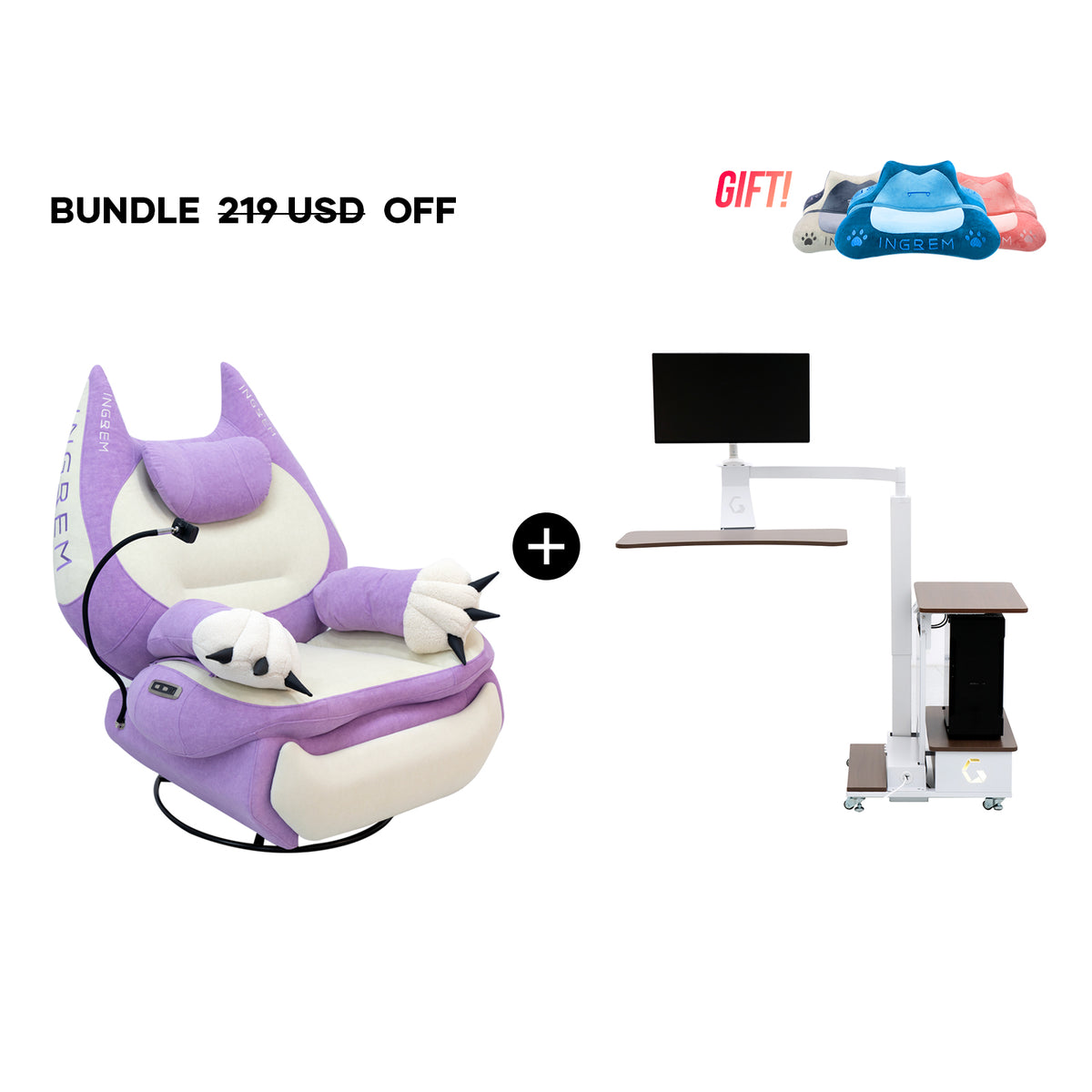 Fat Cat Sofa + Floating table（For US Customers Only）