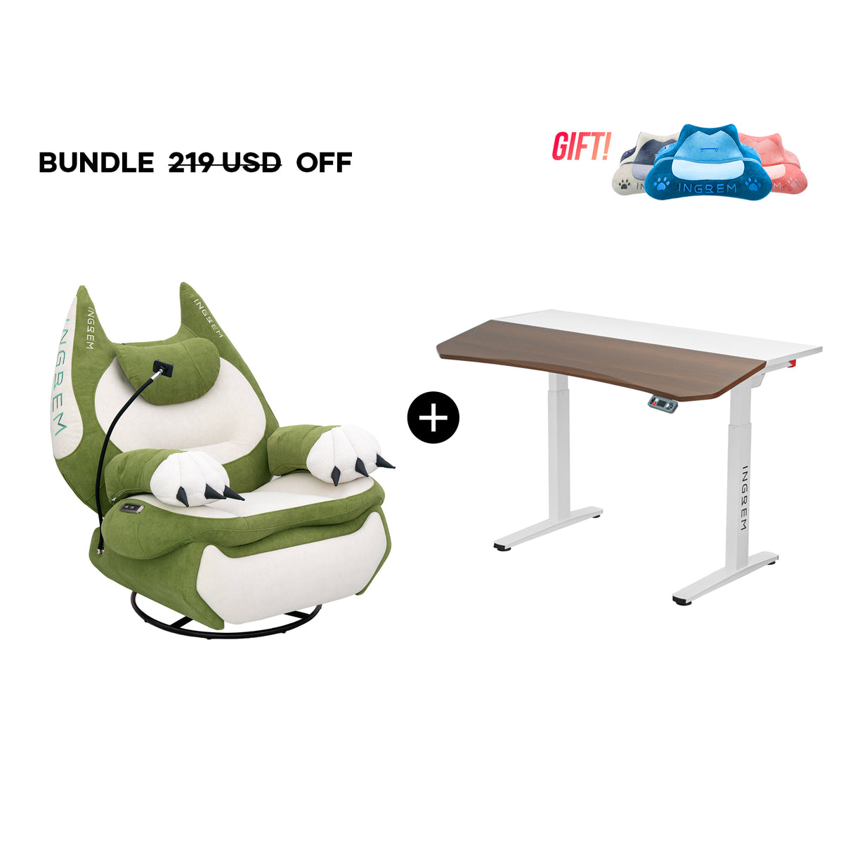 Fat Cat Recliner + Tilt Desk Bundle