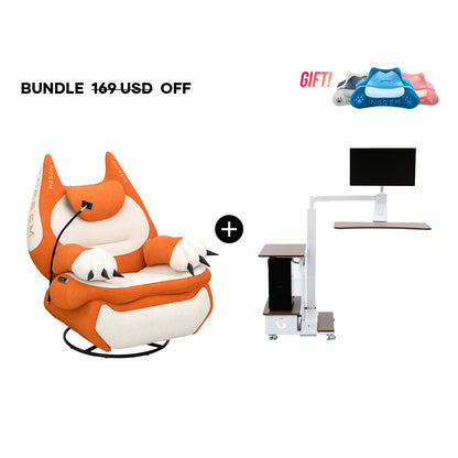 Fat Cat Recliner + Floating Desk Bundle