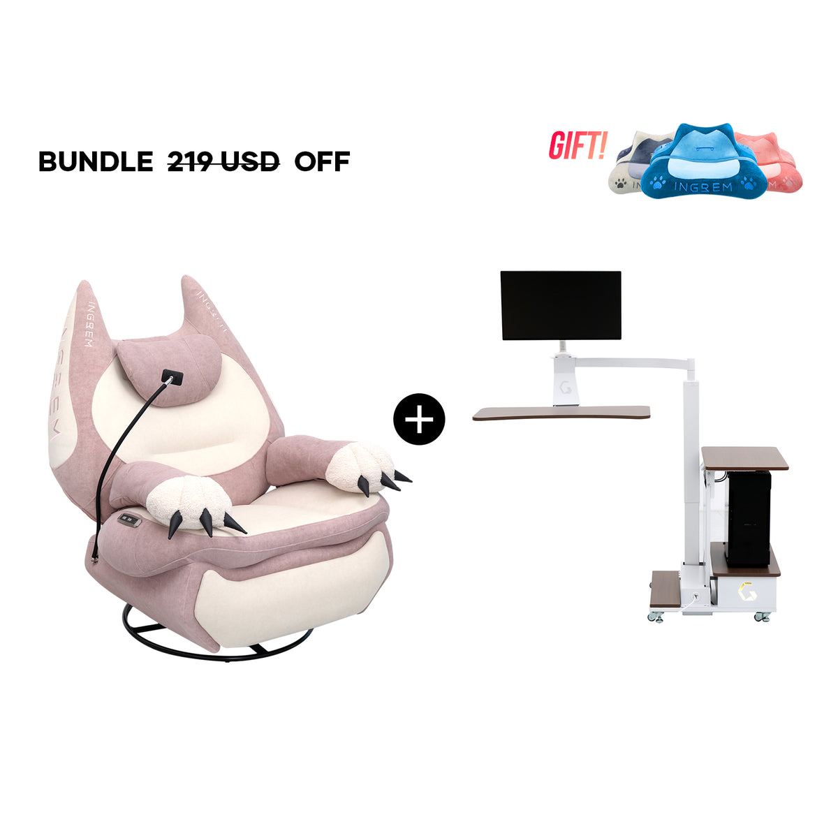 Fat Cat Sofa + Floating table（For US Customers Only）