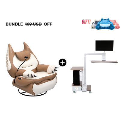 Fat Cat Recliner + Floating Desk Bundle